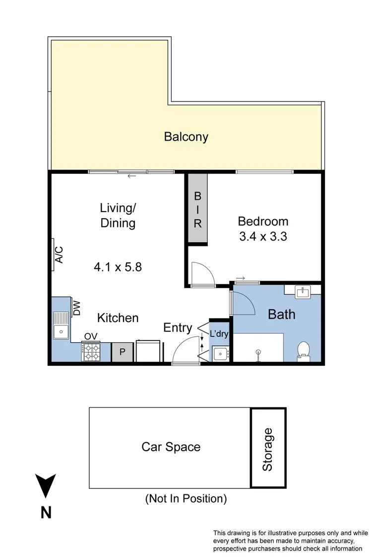 Floorplan of Homely apartment listing, 302/416-420 Ferntree Gully Road, Notting Hill VIC 3168