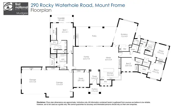 Floorplan of Homely rural property listing, 290 Rocky Waterhole Road, Mudgee NSW 2850