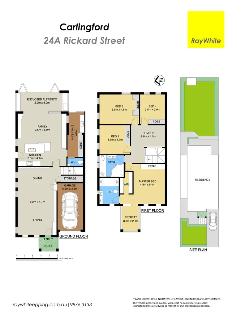 Floorplan of Homely semi-detached listing, 24A Rickard Street, Carlingford NSW 2118