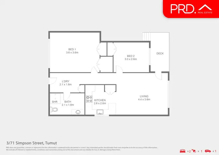 Floorplan of Homely unit listing, 3/71 Simpson Street, Tumut NSW 2720