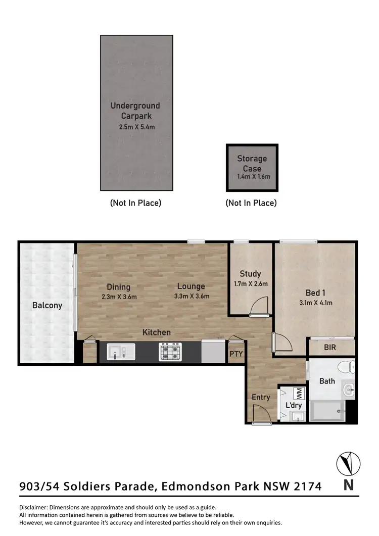 Floorplan of Homely unit listing, 903/54 Soldiers Parade, Edmondson Park NSW 2174