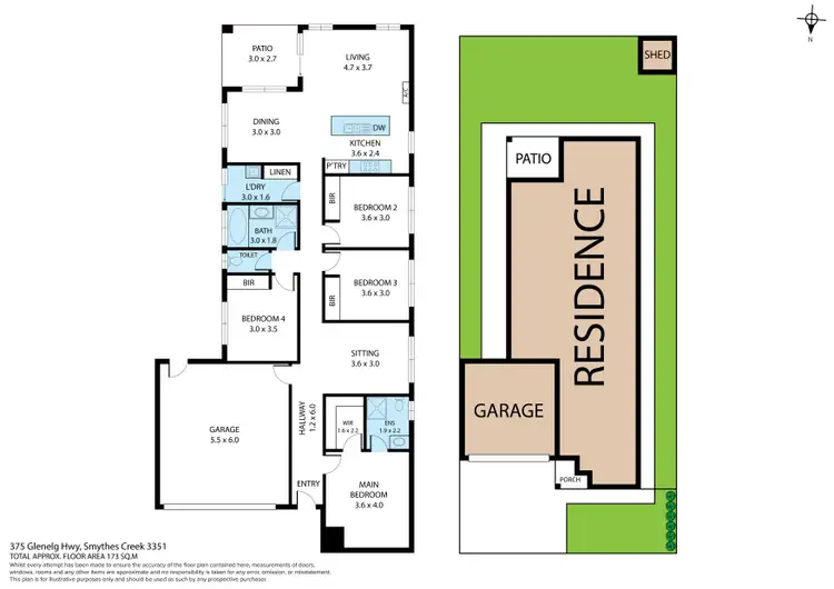 Floorplan of Homely house listing, 375 Glenelg Highway, Smythes Creek VIC 3351