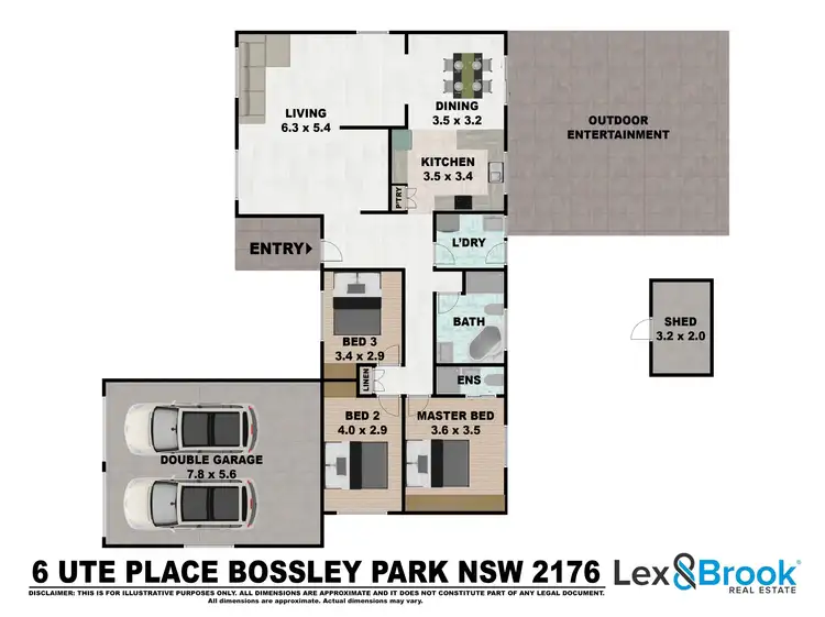 Floorplan of Homely house listing, 6 Ute Pl, Bossley Park NSW 2176