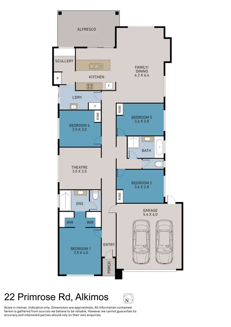 Floorplan of Homely house listing, 22 Primrose Road, Alkimos WA 6038