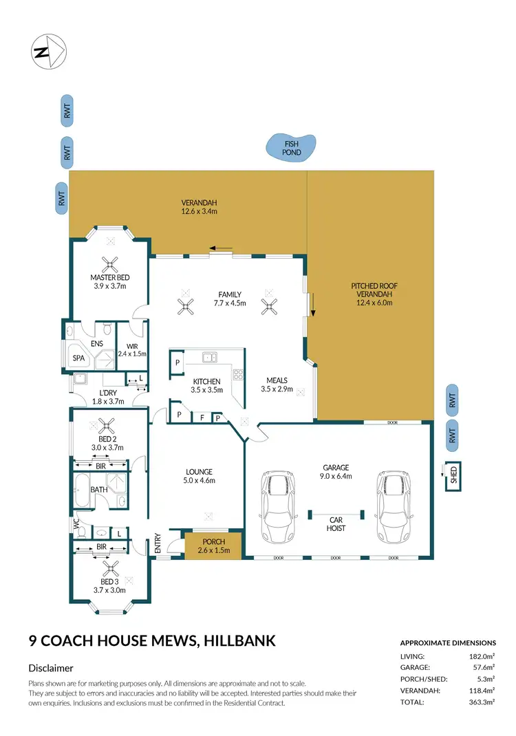 Floorplan of Homely house listing, 9 Coach House Mews, Hillbank SA 5112