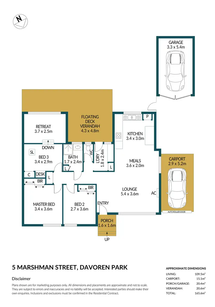 Floorplan of Homely house listing, 5 Marshman Street, Davoren Park SA 5113