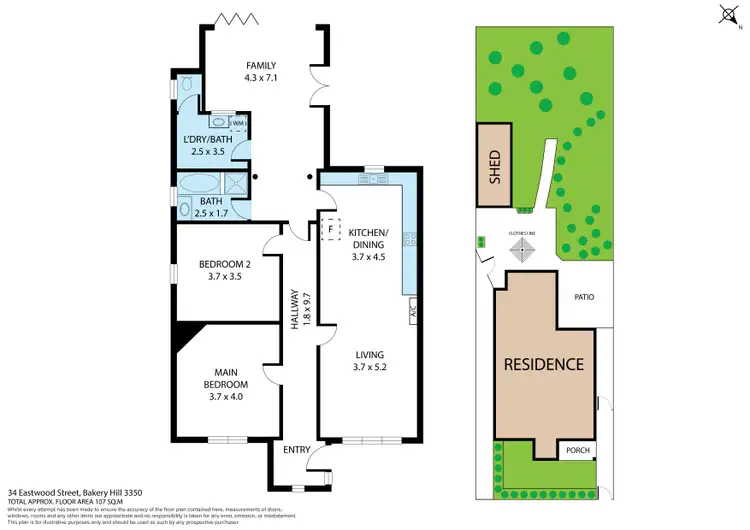 Floorplan of Homely house listing, 34 Eastwood Street, Bakery Hill VIC 3350