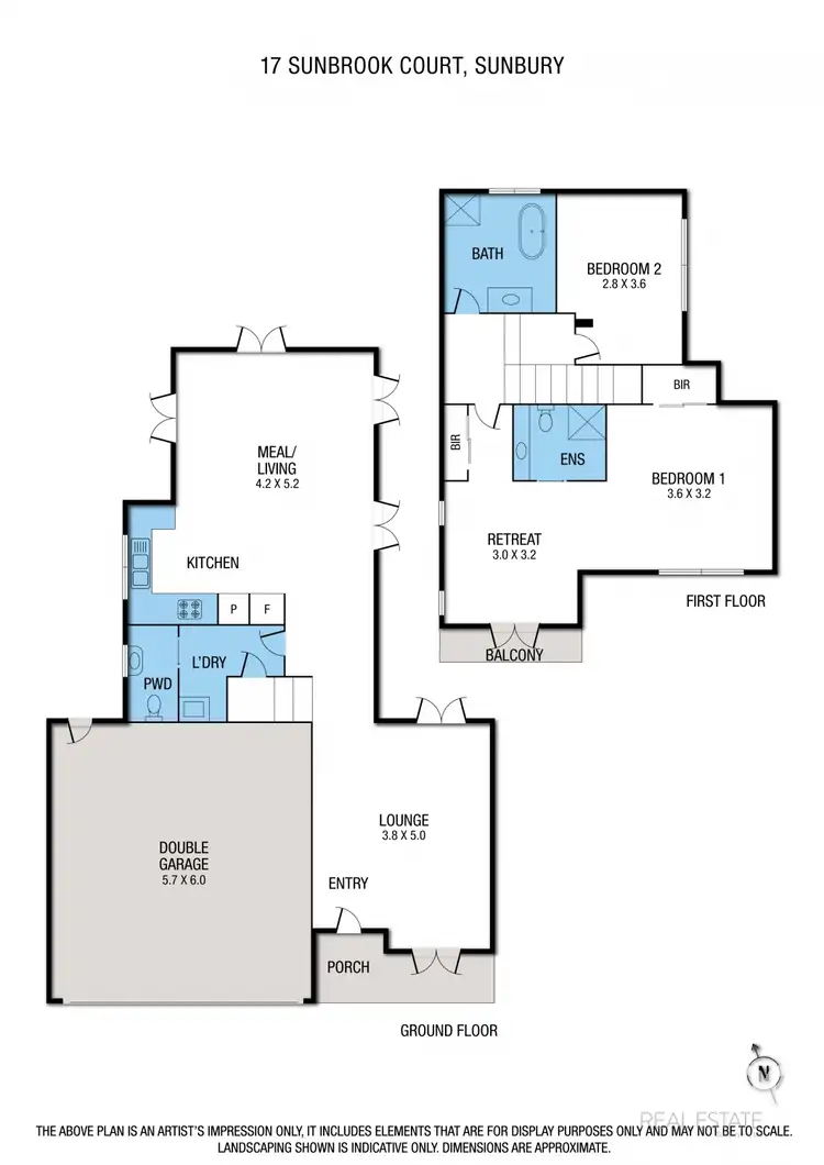 Floorplan of Homely townhouse listing, 17 Sunbrook Court, Sunbury VIC 3429