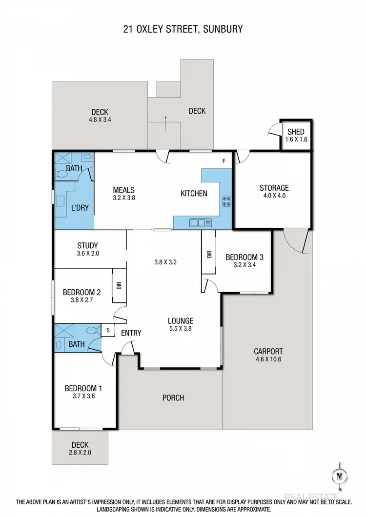 Floorplan of Homely house listing, 21 Oxley Street, Sunbury VIC 3429