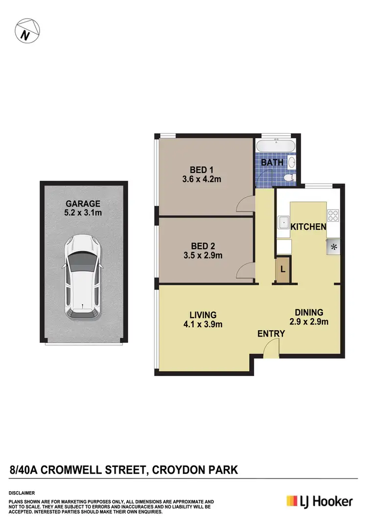 Floorplan of Homely apartment listing, 8/40A Cromwell Street, Croydon Park NSW 2133