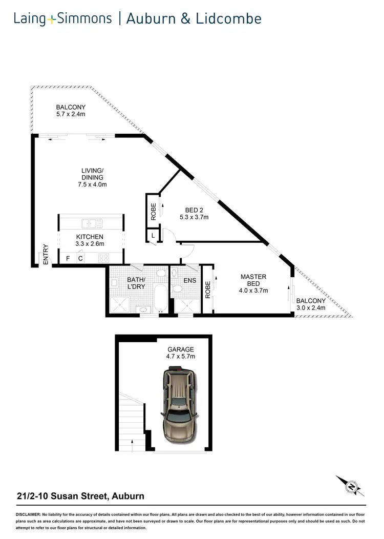 Floorplan of Homely apartment listing, 21/2-10 Susan St, Auburn NSW 2144