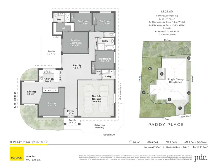 Floorplan of Homely house listing, 11 Paddy Place, Oxenford QLD 4210