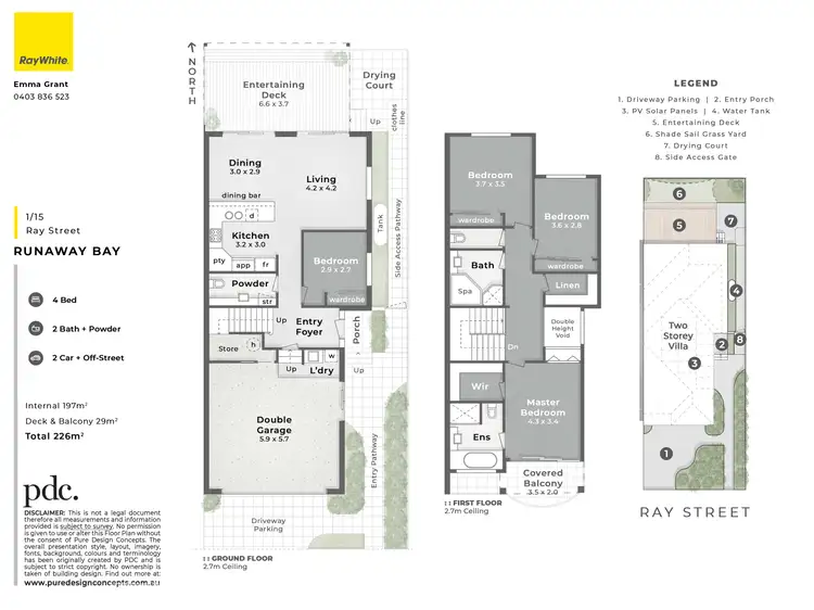Floorplan of Homely villa listing, 1/15 Ray Street, Runaway Bay QLD 4216
