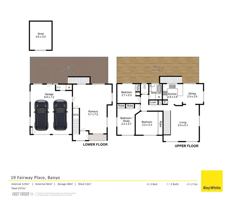 Floorplan of Homely house listing, 19 Fairway Place, Banyo QLD 4014