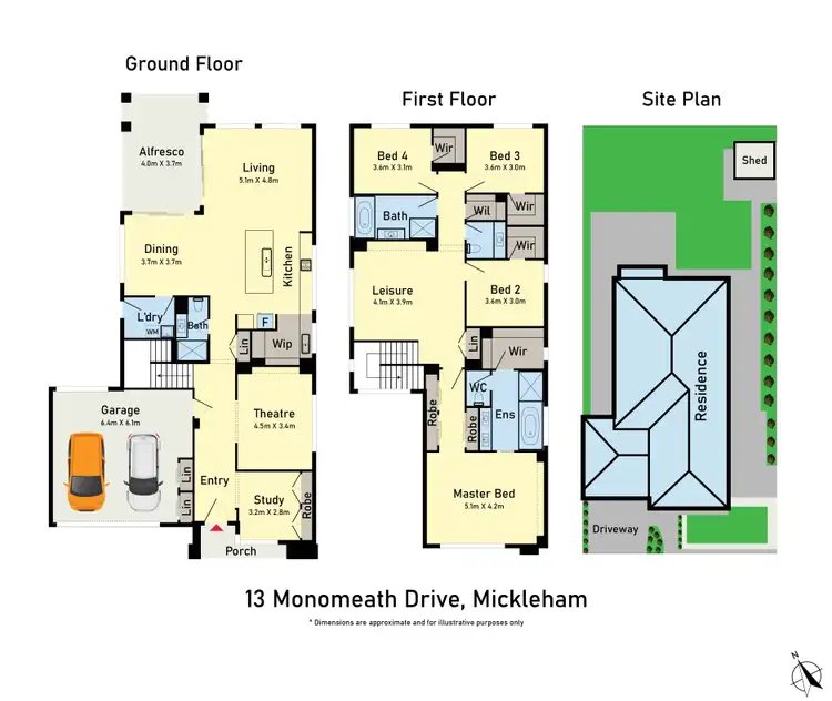 Floorplan of Homely house listing, 13 Monomeath Drive, Mickleham VIC 3064