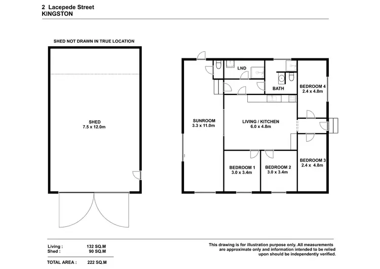 Floorplan of Homely house listing, 2 Lacepede Avenue, Kingston Se SA 5275