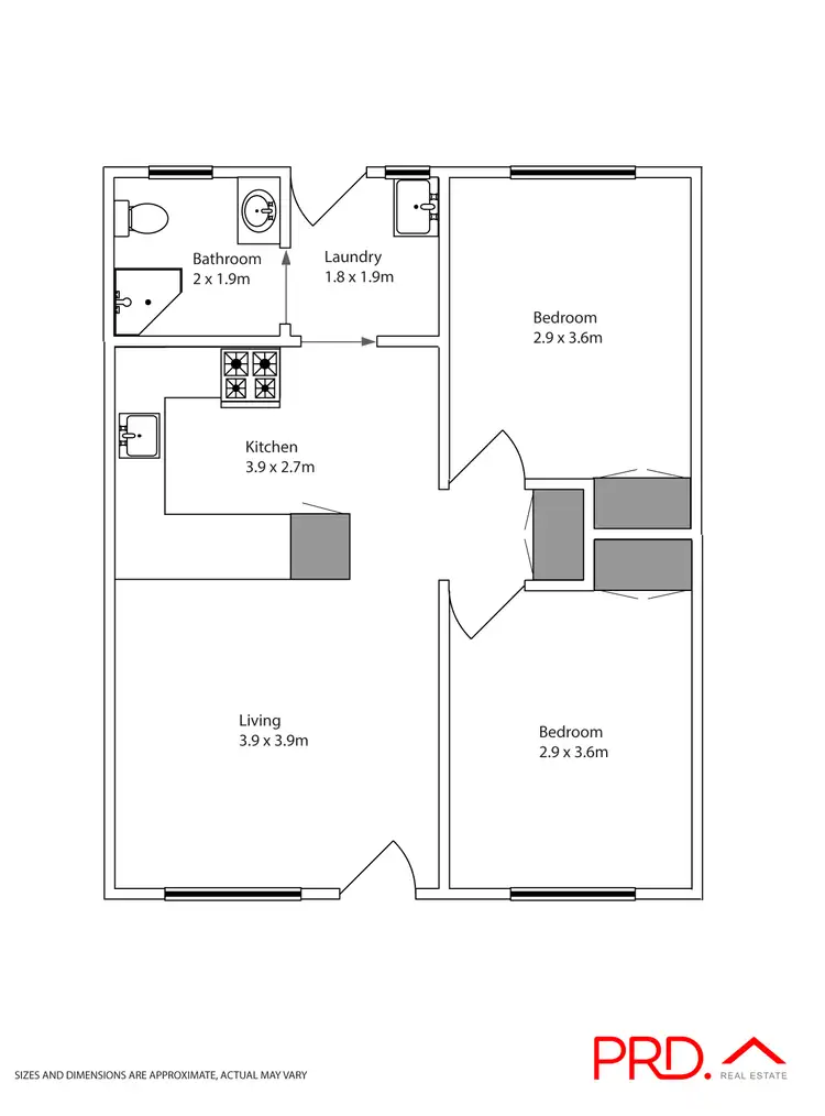 Floorplan of Homely house listing, Unit 2, 290 San Mateo Avenue, Mildura VIC 3500