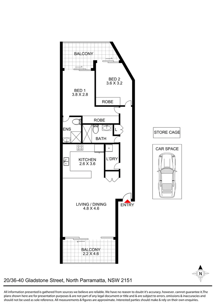 Floorplan of Homely apartment listing, 20/36-40 Gladstone Street, North Parramatta NSW 2151