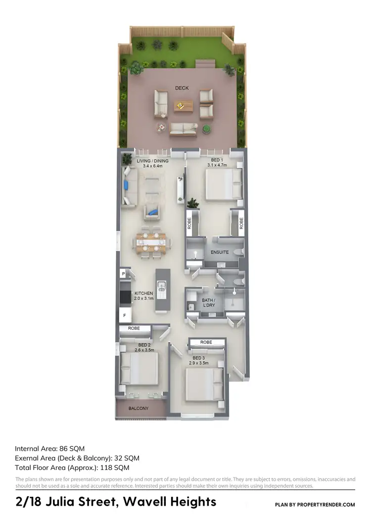 Floorplan of Homely unit listing, 2/18 Julia Street, Wavell Heights QLD 4012