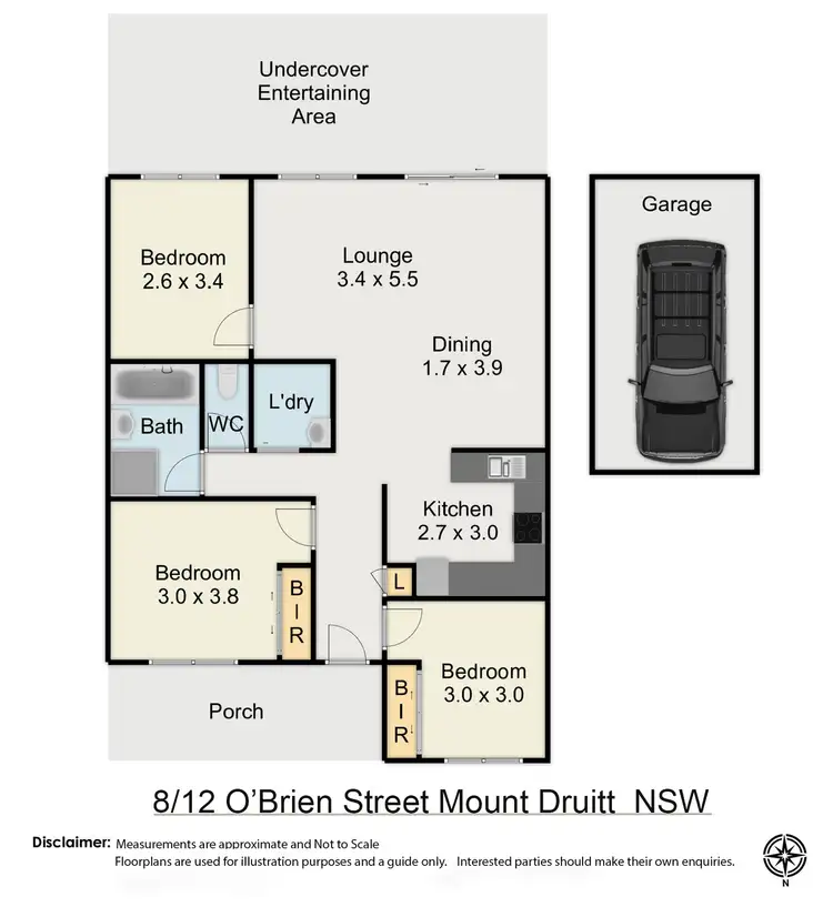 Floorplan of Homely villa listing, 8/12 O'Brien Street, Mount Druitt NSW 2770