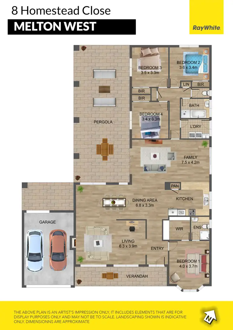 Floorplan of Homely house listing, 8 Homestead Close, Melton West VIC 3337
