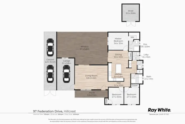 Floorplan of Homely house listing, 97 FEDERATION DRIVE, Hillcrest QLD 4118
