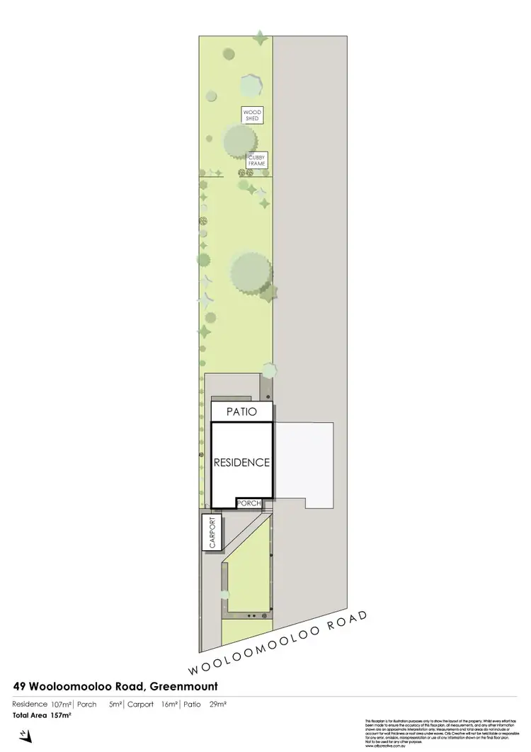 Floorplan of Homely semi-detached listing, 49 Wooloomooloo Road, Greenmount WA 6056