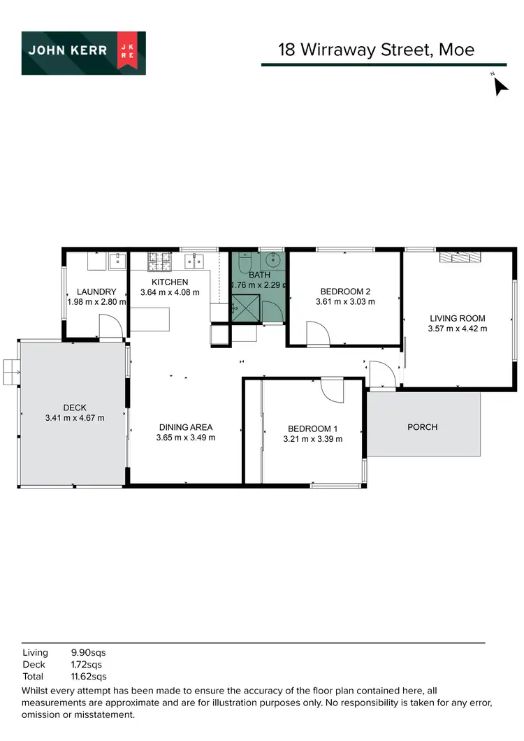 Floorplan of Homely house listing, 18 Wirraway Street, Moe VIC 3825
