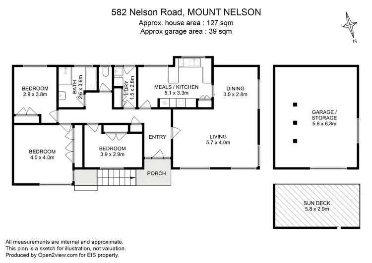 Floorplan of Homely house listing, 582 Nelson Road, Mount Nelson TAS 7007