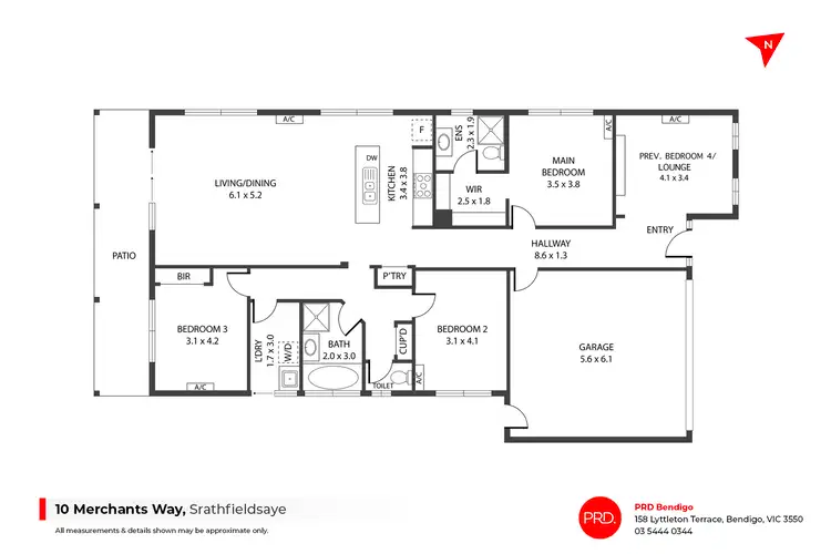 Floorplan of Homely house listing, 10 Merchants Way, Jackass Flat VIC 3556
