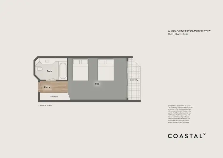 Floorplan of Homely apartment listing, 627/22 View Avenue, Surfers Paradise QLD 4217