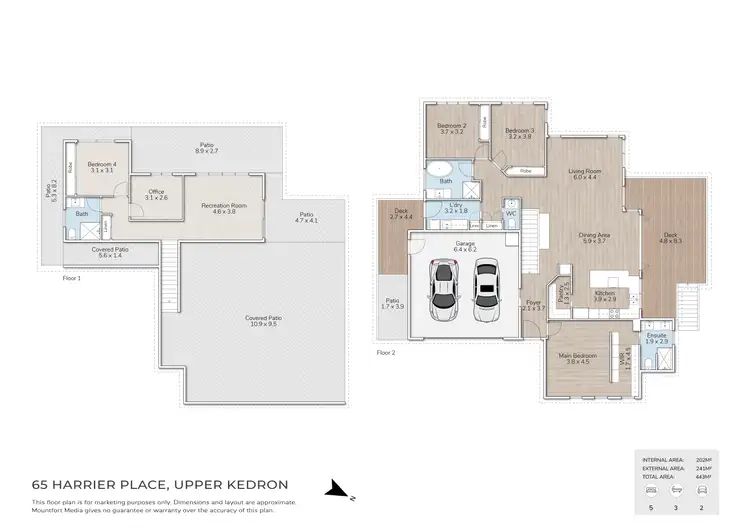 Floorplan of Homely house listing, 65 Harrier Place, Upper Kedron QLD 4055
