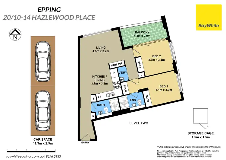 Floorplan of Homely apartment listing, 20/10-14 Hazlewood Place, Epping NSW 2121