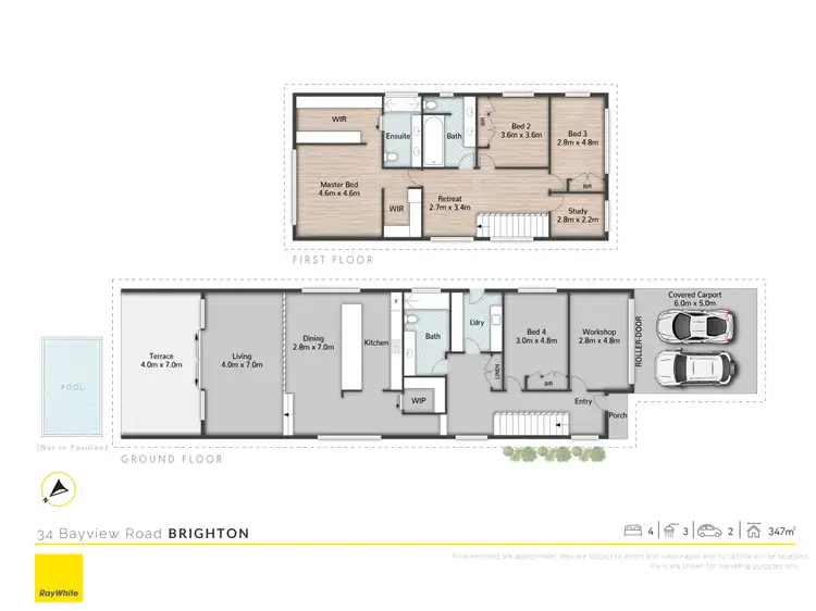 Floorplan of Homely house listing, 34 Bayview Road, Brighton QLD 4017