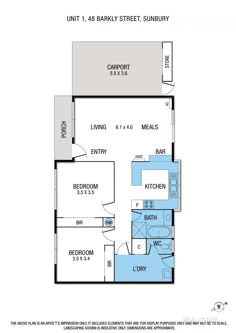 Floorplan of Homely unit listing, 1/48 Barkly Street, Sunbury VIC 3429