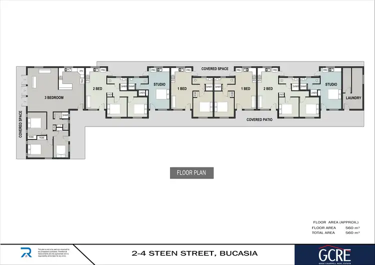 Floorplan of Homely block of units listing, 2-4 Steen Avenue, Bucasia QLD 4750