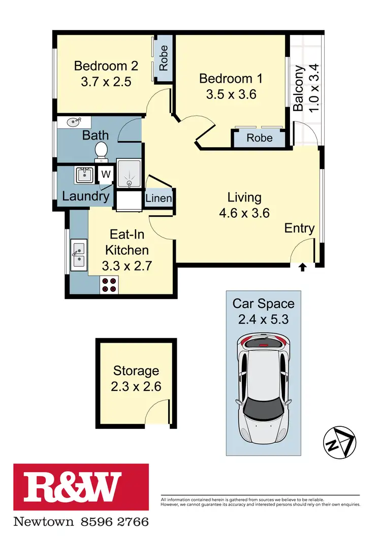 Floorplan of Homely unit listing, 2/24-26 GLEN STREET, Marrickville NSW 2204