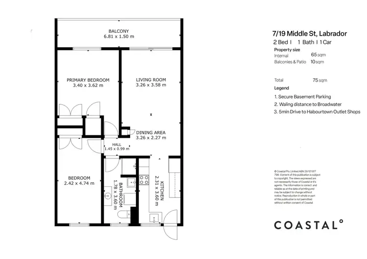 Floorplan of Homely apartment listing, 7/19 Middle Street, Labrador QLD 4215