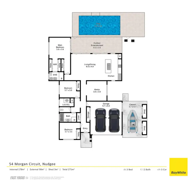 Floorplan of Homely house listing, 54 Morgan Circuit, Nudgee QLD 4014