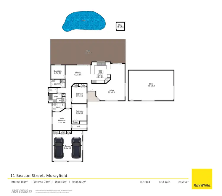 Floorplan of Homely house listing, 11 Beacon Street, Morayfield QLD 4506