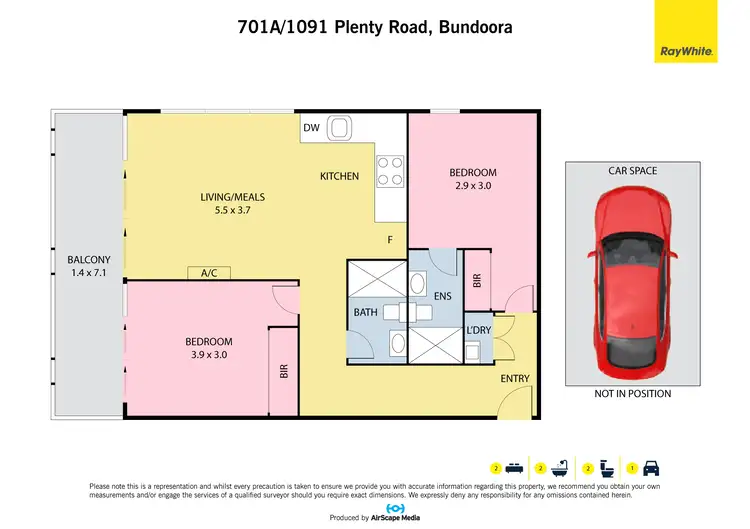 Floorplan of Homely apartment listing, 701A/1093 Plenty Road, Bundoora VIC 3083