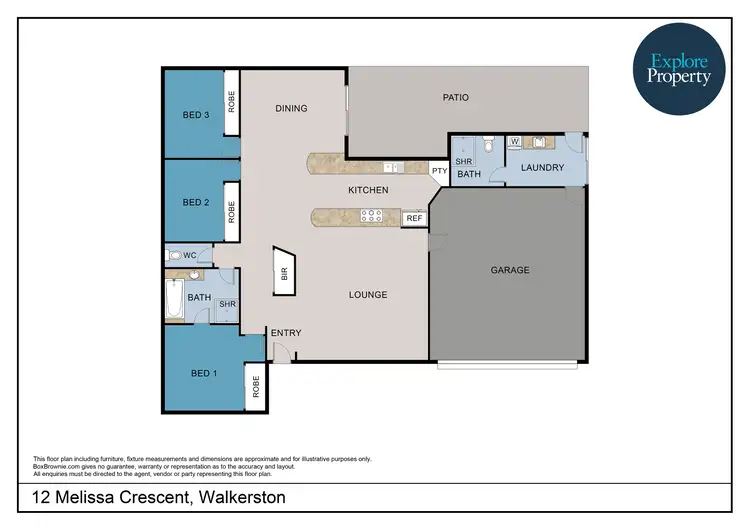 Floorplan of Homely house listing, 12 Melissa Crescent, Walkerston QLD 4751
