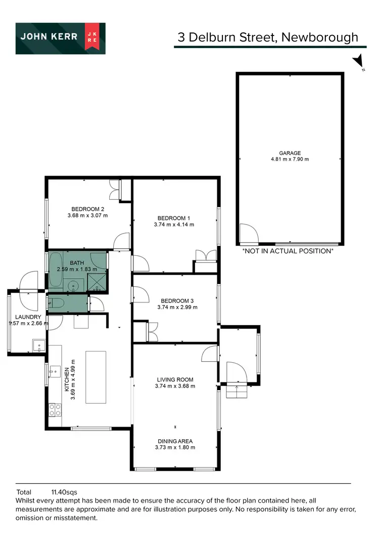 Floorplan of Homely house listing, .3 Delburn Street, Newborough VIC 3825