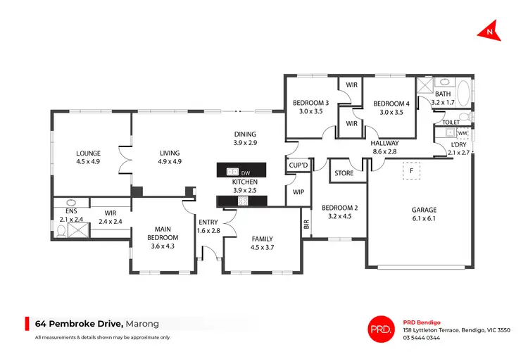 Floorplan of Homely house listing, 64 Pembroke Drive, Marong VIC 3515