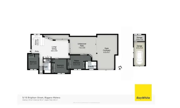 Floorplan of Homely apartment listing, 5/10 BRIGHTON STREET, Biggera Waters QLD 4216