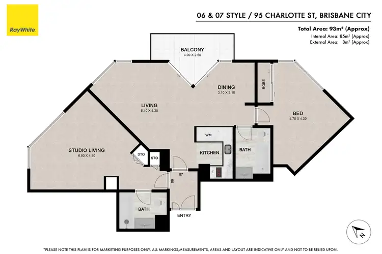 Floorplan of Homely apartment listing, 2706-2707/95 Charlotte Street, Brisbane City QLD 4000