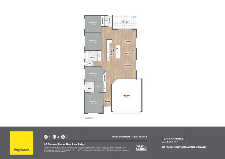 Floorplan of Homely house listing, 45 Strowe Place, Bracken Ridge QLD 4017