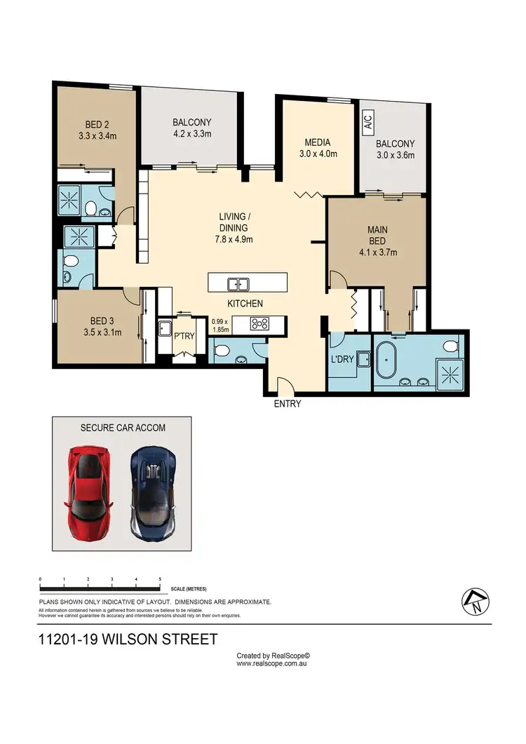Floorplan of Homely house listing, 11201/19 Wilson Street, West End QLD 4101