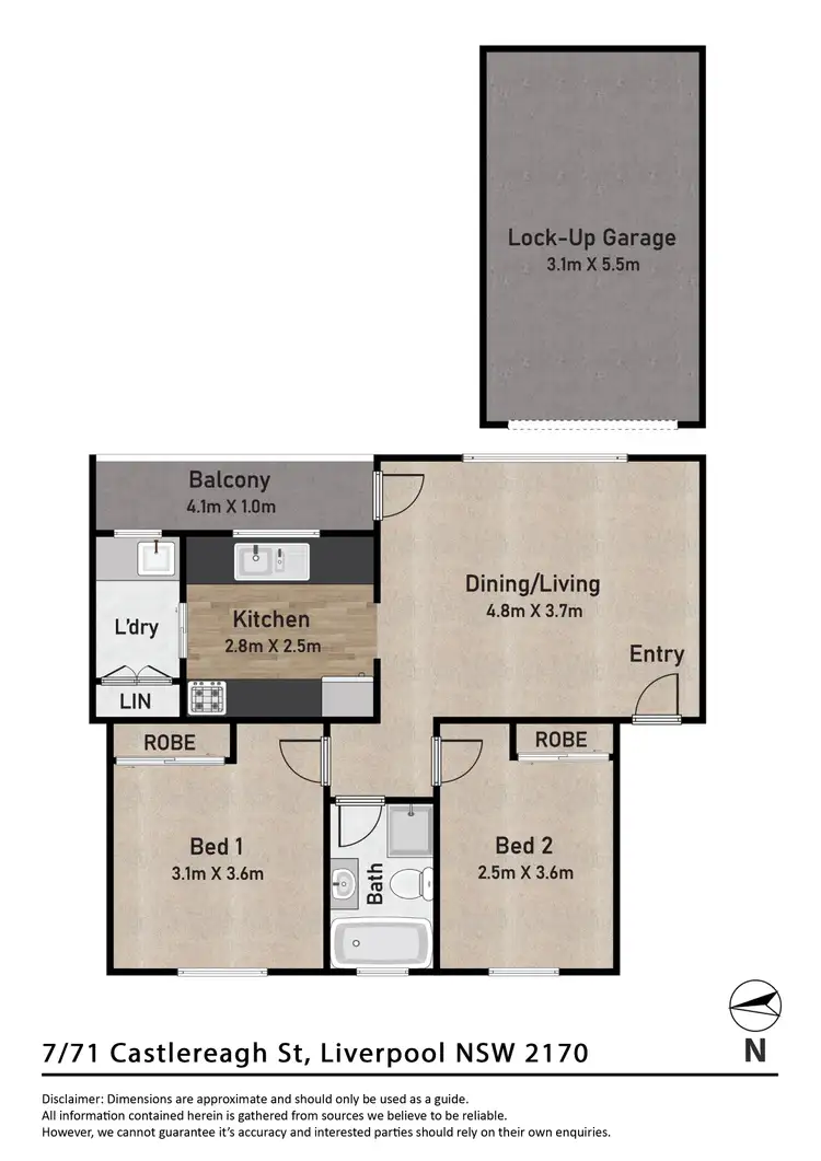 Floorplan of Homely unit listing, 7/71-73 Castlereagh Street, Liverpool NSW 2170