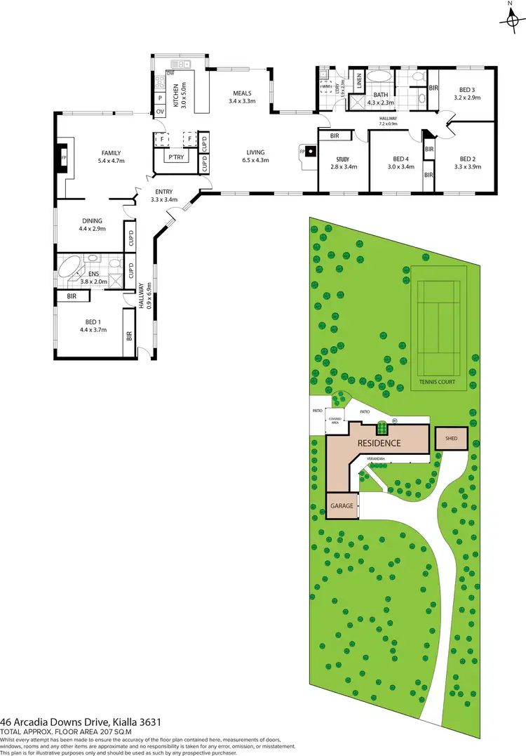 Floorplan of Homely house listing, 46 Arcadia Downs Drive, Kialla VIC 3631